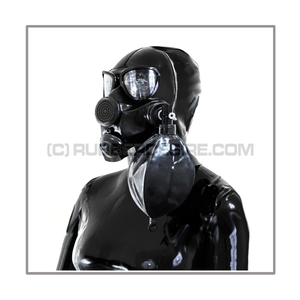 Deluxe PMK-2TA gasmask-zipperhood-system ULTIMATE-P with tube-set, sniffdildo, inhaler-set and rebreathing-bag-set